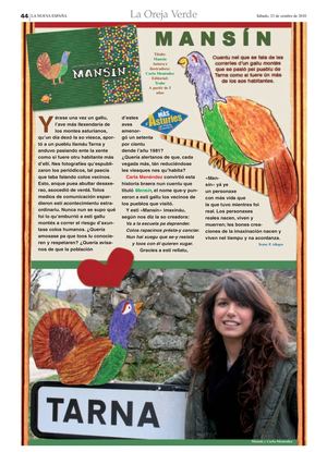 Mansín, un páxaru mui apreciáu y un llibru perguapu