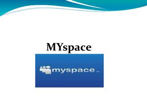 Herramientas web 2.0- MYspace
