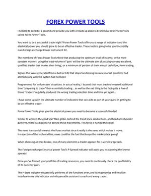 Forex Power Tools Reviews & Tips