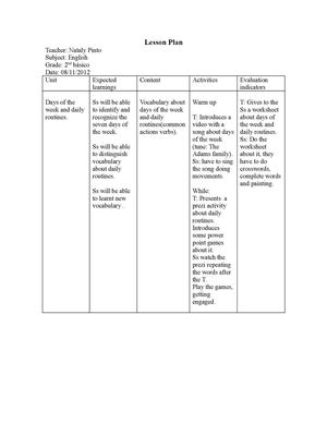 Lesson plan