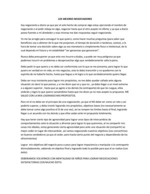 los mejores negociadores