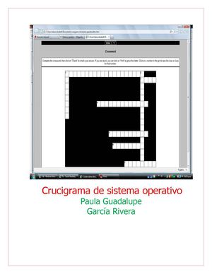 Crucigrama de sistema operativo
