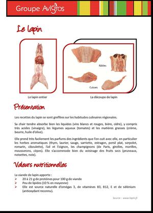 Fiche produit Lapin