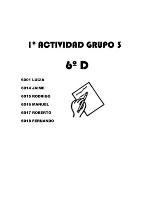 ACTIVIDAD 1ª GRUPO 3 6º D