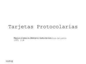 Tarjetas Protocolarias 