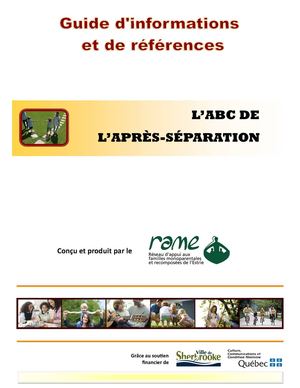Guide « L'ABC de l'après-séparation »