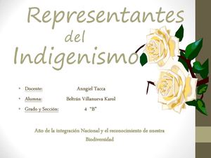 Representantes del Indigenismo