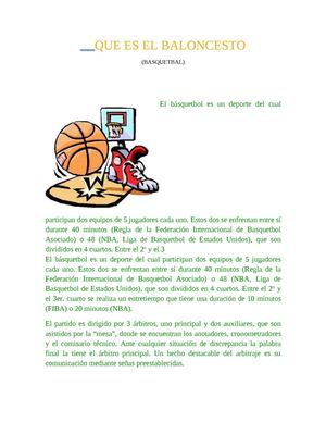 DEPORTE BALONCESTO