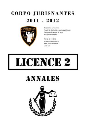 Annales L2 - Semestre 2 - Session 1