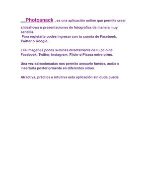 Tutorial de photosnack
