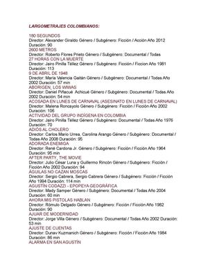 Largometrajes colombianos