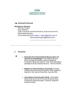 Dra. Bustingorry, Florencia