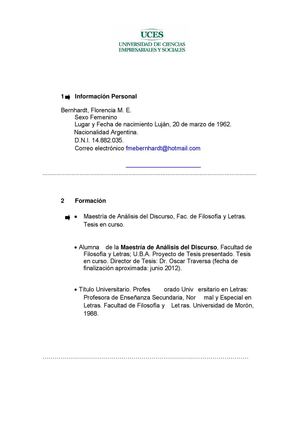 Mag. Bernhardt, Florencia