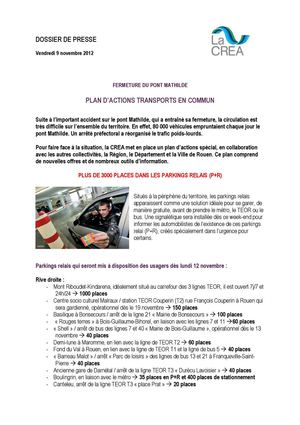 Plan d'actions de la CREA