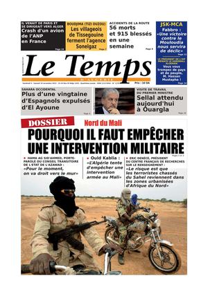 Le Temps d'Algérie Editions du Samedi 10 Novembre 2012