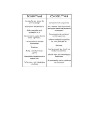 Diferencias entre Oraciones Disyuntivas y Consecutivas