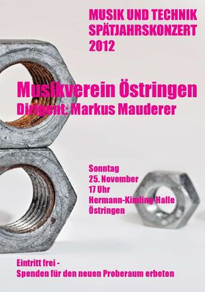 MV Östringen Programmheft zum Spätjahrskonzert 2012