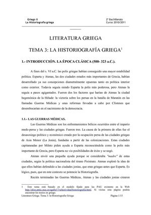 La historiografía griega