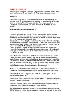 DIRECCIONES IP