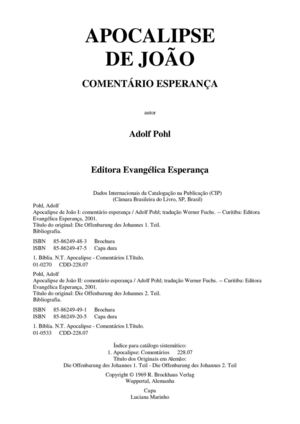 Apocalipse - Comentário Esperança.
