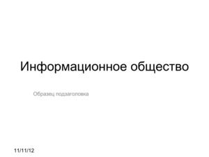 Информационное общество, Никитин