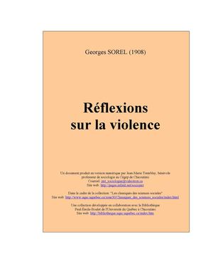 Georges Sorel : réflexions sur la violence (1908)