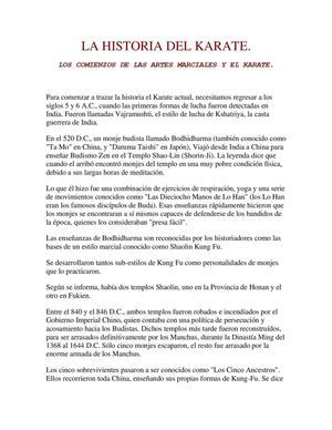 HISTORIA DEL KARATE DO