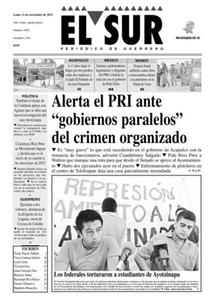 El Sur 12 de Noviembre de 2012