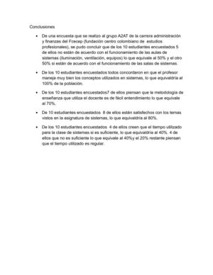 conclusión de encuesta