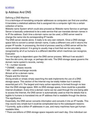 Ip Address And DNS