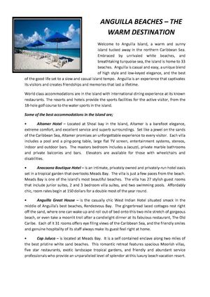 Anguilla Beaches - The Warm Destination