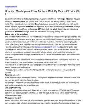 How You Can Improve Ebay Auctions Click By Means Of Price