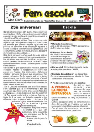 Fem escola num. 13 -novembre 2012-