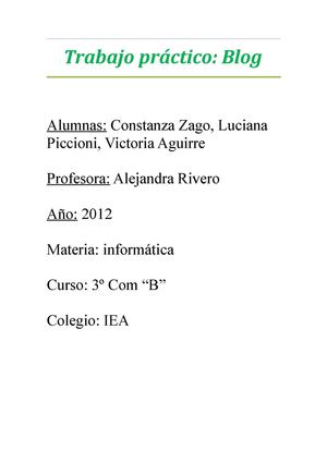 Trabajo práctico blog