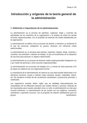 Introducción y origenes de la teoria general de la administración