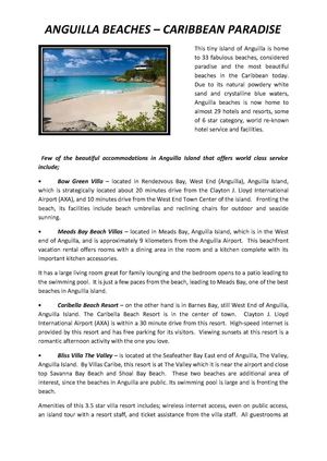 Anguilla Beaches – Caribbean Paradise