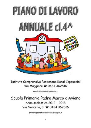 Piano lavoro quarta 2012-2013