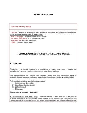 Nuevos Escenarios para el Aprendizaje Cap. 4