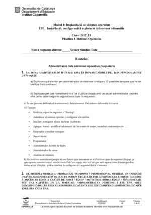 Exercicis Sistema Operatiu