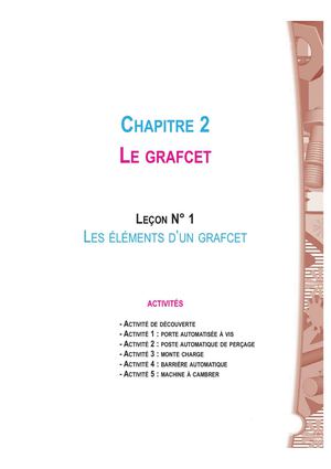 A C 2 L 1 LES ÉLÉMENTS D’UN GRAFCET