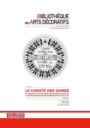 Le Comité des dames, La formation artistique des femmes au sein de l’Union centrale des arts décoratifs (1892-1925)