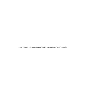 Antonio Carrillo Flores Curriculum vitae