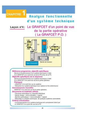 A C 1 L 4 GRAFCET d’un point de vue de la partie opérative