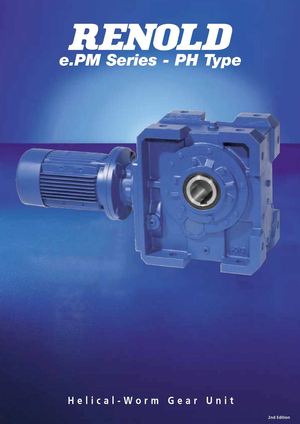 Renold - Riduttori a Vite Senza Fine c/Precoppia Serie ePM - Tipo PH