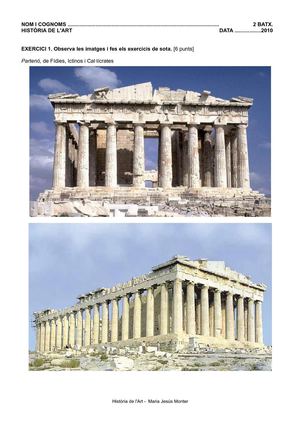 Examen arquitectura grega