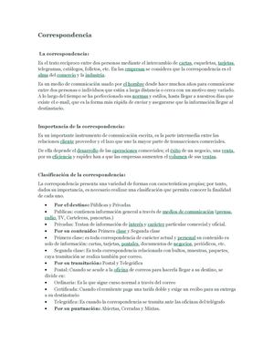 correspondencia