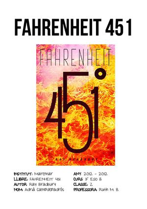 Adrià Campdepadrós - Fitxa lectura català - Fahrenheit 451