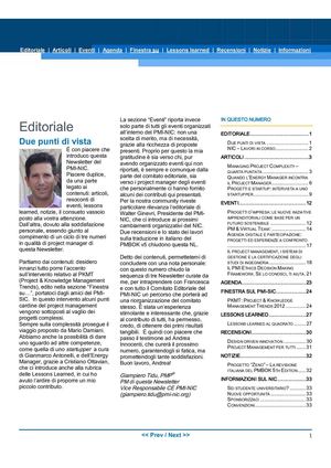 PMI-NIC Newsletter Terzo Numero 2012