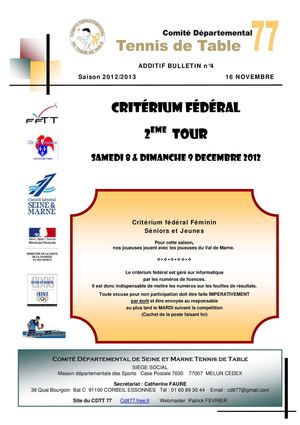 CDTT77 - 2012-2013 - Critérium fédéral - Tour 2