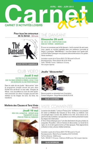 Carnet Acti - Avril Mai Juin 2012